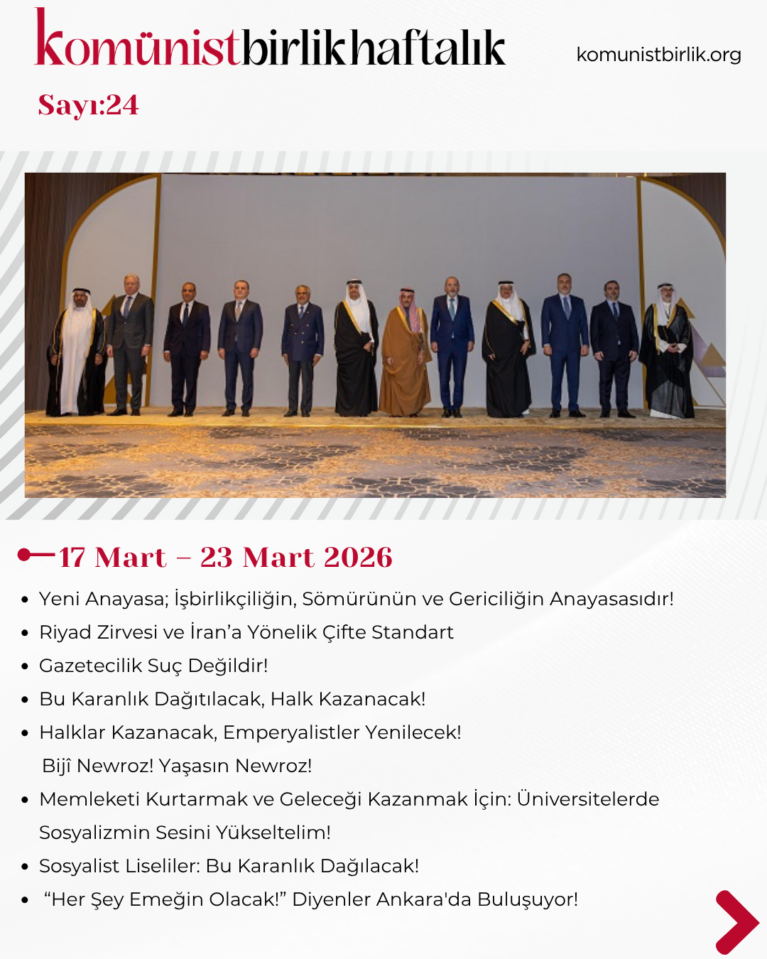 Komünist Birlik Haftalık 17 Mart – 23 Mart 2026