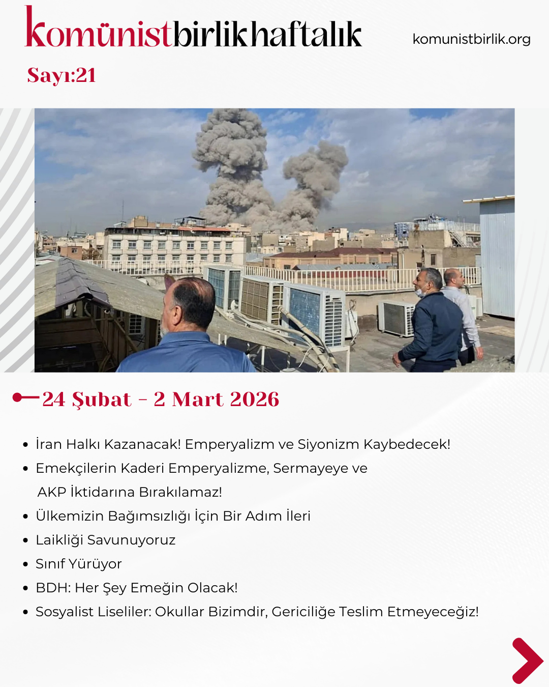 Komünist Birlik Haftalık 24 Şubat – 2 Mart 2026