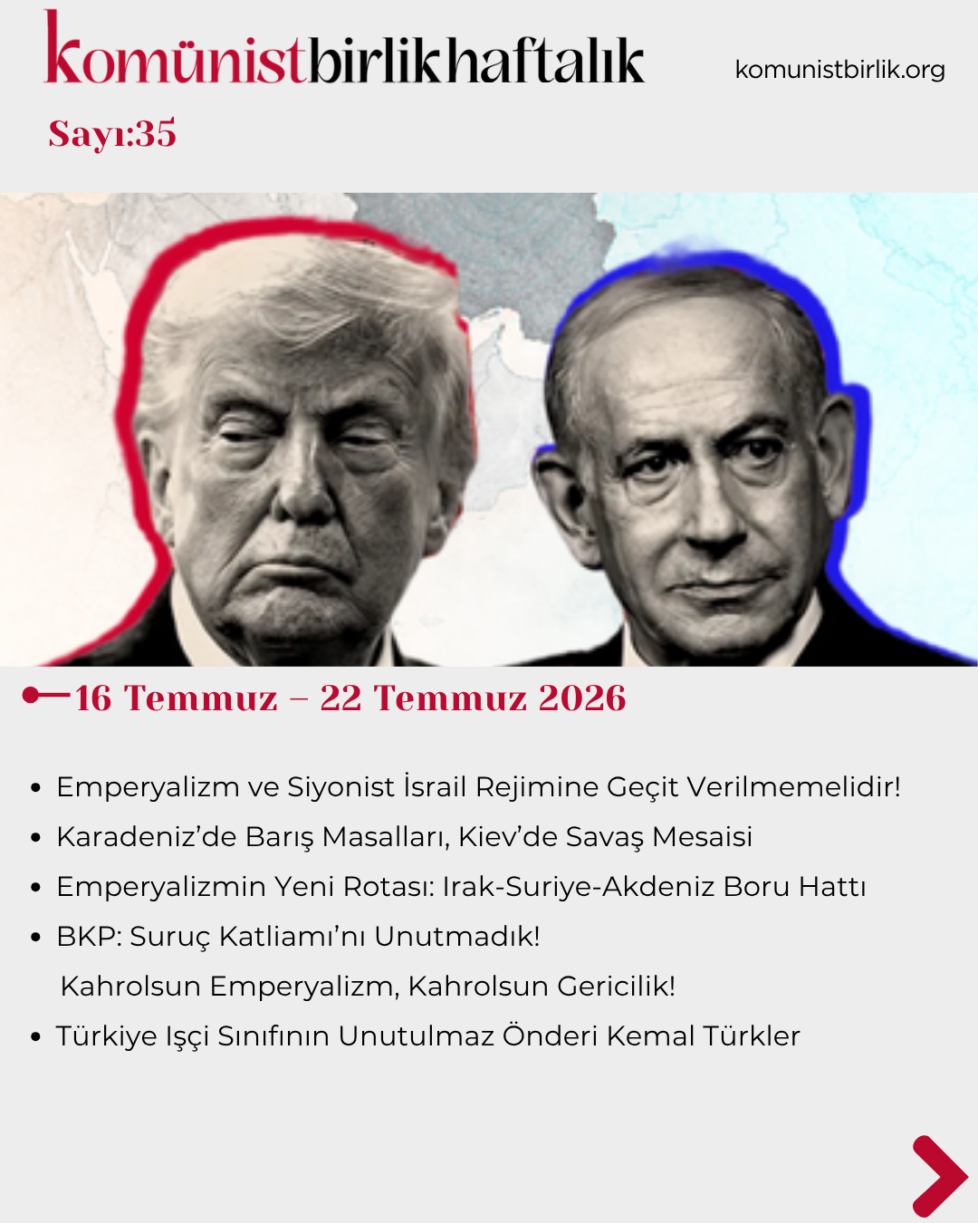 Komünist Birlik Haftalık 16 Temmuz – 22 Temmuz 2026