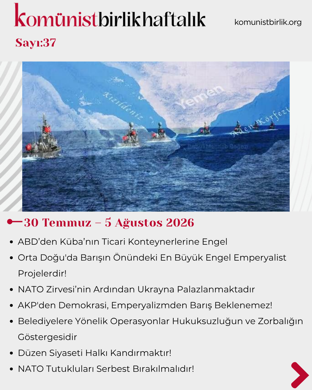 Komünist Birlik Haftalık 30 Temmuz – 5 Ağustos 2026